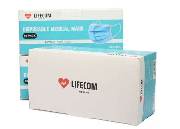 Lifecom surgical 3ply face masks (level 3)